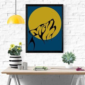 8"x10" Wolf Minimalistic Art Print